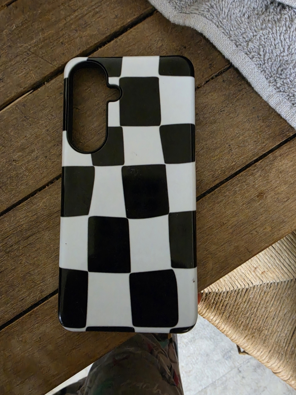 Black & White Checkerboard Samsung S26 plus Phone Case